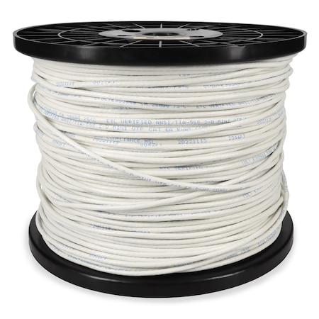 Add-On 1000FT NON-TERMINATED WHITE CAT6 UTP SLIM PVC COPPER PATCH CABL ADD-CAT6SLBULK1K-WE